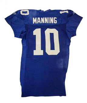 Eli Manning Game Worn Signed Home Jersey & Pants From 10-2-05 Game vs Rams